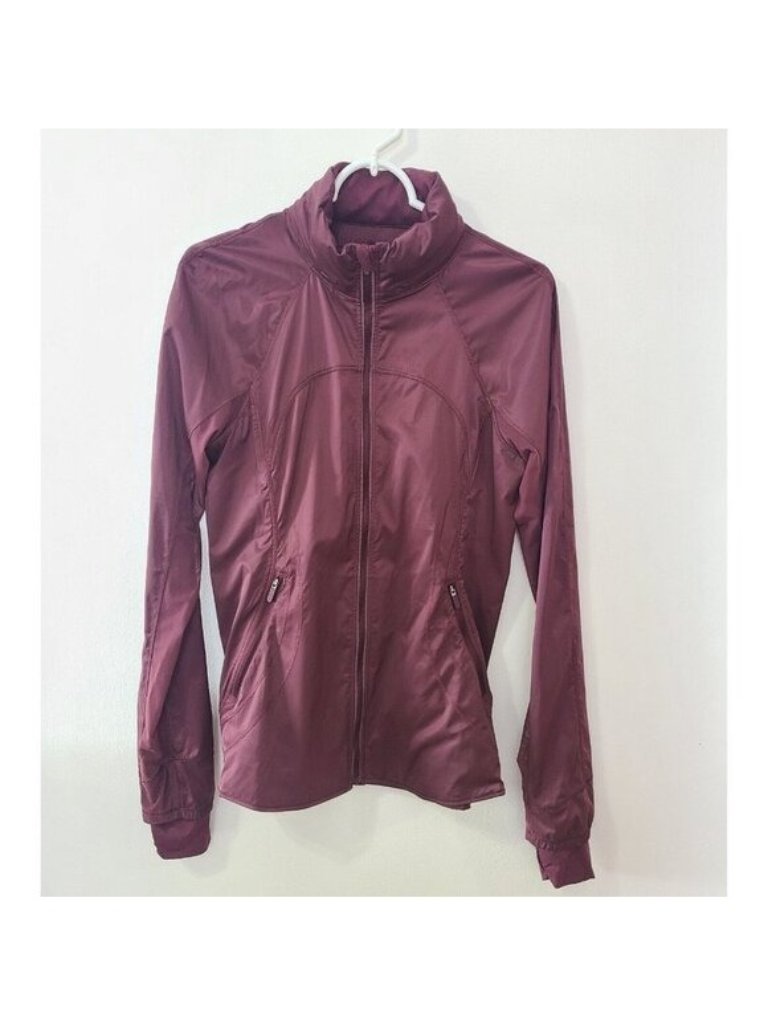 Lululemon Goal Crusher Lightweight Water-Repellent Redwood Jacket Size 6 Euc